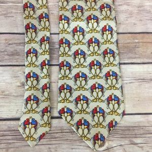 Richel Parrot Print Silk Tie